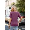 imageZeagoo Womens Summer Tops Short Sleeve Casual Shirts Floral Tee Trendy 2025 Basics V Neck Plain TshirtPurple