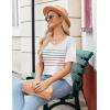 imageZeagoo Womens Summer Tops Short Sleeve Casual Shirts Floral Tee Trendy 2025 Basics V Neck Plain TshirtTw668