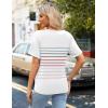 imageZeagoo Womens Summer Tops Short Sleeve Casual Shirts Floral Tee Trendy 2025 Basics V Neck Plain TshirtTw668