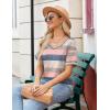 imageZeagoo Womens Summer Tops Short Sleeve Casual Shirts Floral Tee Trendy 2025 Basics V Neck Plain TshirtTw669