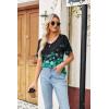 imageZeagoo Womens Summer Tops Short Sleeve Casual Shirts Floral Tee Trendy 2025 Basics V Neck Plain TshirtZw694