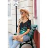 imageZeagoo Womens Summer Tops Short Sleeve Casual Shirts Floral Tee Trendy 2025 Basics V Neck Plain TshirtZw694