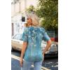 imageZeagoo Womens Summer Tops Short Sleeve Casual Shirts Floral Tee Trendy 2025 Basics V Neck Plain TshirtZw89