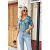 imageZeagoo Womens Summer Tops Short Sleeve Casual Shirts Floral Tee Trendy 2025 Basics V Neck Plain TshirtZw89