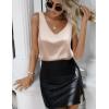 imageZeagoo Women 2025 Silk Satin Tank Tops Dressy V Neck Camisole Blouse Casual Sleeveless Cami Summer Tanks ShirtAchampagne