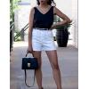 imageZeagoo Women 2025 Silk Satin Tank Tops Dressy V Neck Camisole Blouse Casual Sleeveless Cami Summer Tanks ShirtBblack