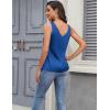 imageZeagoo Women 2025 Silk Satin Tank Tops Dressy V Neck Camisole Blouse Casual Sleeveless Cami Summer Tanks ShirtBlue