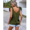 imageZeagoo Women 2025 Silk Satin Tank Tops Dressy V Neck Camisole Blouse Casual Sleeveless Cami Summer Tanks ShirtCarmy Green