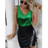imageZeagoo Women 2025 Silk Satin Tank Tops Dressy V Neck Camisole Blouse Casual Sleeveless Cami Summer Tanks ShirtGreen