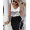 imageZeagoo Women 2025 Silk Satin Tank Tops Dressy V Neck Camisole Blouse Casual Sleeveless Cami Summer Tanks ShirtMisty Grey
