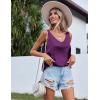 imageZeagoo Women 2025 Silk Satin Tank Tops Dressy V Neck Camisole Blouse Casual Sleeveless Cami Summer Tanks ShirtPurple