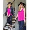 imageZeagoo Women 2025 Silk Satin Tank Tops Dressy V Neck Camisole Blouse Casual Sleeveless Cami Summer Tanks ShirtRose Red