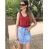 imageZeagoo Women 2025 Silk Satin Tank Tops Dressy V Neck Camisole Blouse Casual Sleeveless Cami Summer Tanks ShirtWine Red
