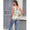 imageZeagoo Women 2025 Silk Satin Tank Tops Dressy V Neck Camisole Blouse Casual Sleeveless Cami Summer Tanks ShirtZblack Flower