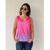 imageZeagoo Women 2025 Silk Satin Tank Tops Dressy V Neck Camisole Blouse Casual Sleeveless Cami Summer Tanks ShirtZdye Rose and Blue
