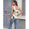 imageZeagoo Women 2025 Silk Satin Tank Tops Dressy V Neck Camisole Blouse Casual Sleeveless Cami Summer Tanks ShirtZtie Dye Flower