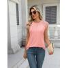 imageZeagoo Womens Lace Cap Sleeve Tops Pleated Crewneck Summer Tank Tops 2025 Dressy Casual Sleeveless Shirts BlouseCoral Pink