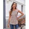 imageZeagoo Womens Lace Cap Sleeve Tops Pleated Crewneck Summer Tank Tops 2025 Dressy Casual Sleeveless Shirts BlouseFloral Pink