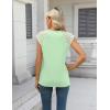 imageZeagoo Womens Lace Cap Sleeve Tops Pleated Crewneck Summer Tank Tops 2025 Dressy Casual Sleeveless Shirts BlouseMint Green