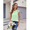 imageZeagoo Womens Lace Cap Sleeve Tops Pleated Crewneck Summer Tank Tops 2025 Dressy Casual Sleeveless Shirts BlouseMint Green
