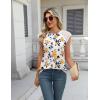 imageZeagoo Womens Lace Cap Sleeve Tops Pleated Crewneck Summer Tank Tops 2025 Dressy Casual Sleeveless Shirts BlouseMulticolor Floral