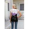 imageZeagoo Womens Lace Cap Sleeve Tops Pleated Crewneck Summer Tank Tops 2025 Dressy Casual Sleeveless Shirts BlousePurple Flower