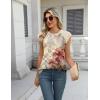 imageZeagoo Womens Lace Cap Sleeve Tops Pleated Crewneck Summer Tank Tops 2025 Dressy Casual Sleeveless Shirts BlouseRed Flower
