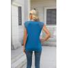 imageZeagoo Womens Lace Cap Sleeve Tops Pleated Crewneck Summer Tank Tops 2025 Dressy Casual Sleeveless Shirts BlouseRoyal Blue