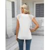 imageZeagoo Womens Lace Cap Sleeve Tops Pleated Crewneck Summer Tank Tops 2025 Dressy Casual Sleeveless Shirts BlouseWhite
