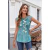 imageZeagoo Womens Lace Cap Sleeve Tops Pleated Crewneck Summer Tank Tops 2025 Dressy Casual Sleeveless Shirts BlouseWhite Flower