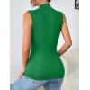 imageZeagoo Womens Mock Turtleneck Tank Tops 2025 Slim Fitted Sleeveless Top Stretchy Basic Casual Layer Tee ShirtsGreen