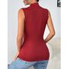 imageZeagoo Womens Mock Turtleneck Tank Tops 2025 Slim Fitted Sleeveless Top Stretchy Basic Casual Layer Tee ShirtsWine Red