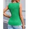 imageZeagoo Womens Summer Square Neck Tank Tops Casual Slim Fitted Textured Basic Tops Sleeveless ShirtsGreen