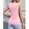 imageZeagoo Womens Summer Square Neck Tank Tops Casual Slim Fitted Textured Basic Tops Sleeveless ShirtsPink