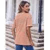 imageHOTOUCH Women Oversized T Shirts V Neck Short Sleeve Tees Casual Loose Tunic Summer Tops with PocketBrown