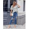 imageHOTOUCH Women Oversized T Shirts V Neck Short Sleeve Tees Casual Loose Tunic Summer Tops with PocketGrey