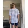 imageHOTOUCH Women Oversized T Shirts V Neck Short Sleeve Tees Casual Loose Tunic Summer Tops with PocketGrey