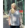 imageHOTOUCH Women Oversized T Shirts V Neck Short Sleeve Tees Casual Loose Tunic Summer Tops with PocketWhite