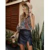 imageHOTOUCH Womens Sleeveless Button Down Shirt Tops V Neck Business Casual Collared Blouses Tank TopBohomian Brown