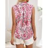 imageHOTOUCH Womens Sleeveless Button Down Shirt Tops V Neck Business Casual Collared Blouses Tank TopPink Paisley