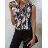 imageHOTOUCH Womens Sleeveless Button Down Shirt Tops V Neck Business Casual Collared Blouses Tank TopTiedyeing Gold