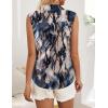 imageHOTOUCH Womens Sleeveless Button Down Shirt Tops V Neck Business Casual Collared Blouses Tank TopTiedyeing Gold