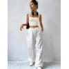 imageZeagoo Womens 2025 Sexy Square Neck Sleeveless Crop Tops Trendy Basic Ribbed Tank TopsAwhite