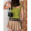 imageZeagoo Womens 2025 Sexy Square Neck Sleeveless Crop Tops Trendy Basic Ribbed Tank TopsClassic Green