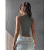 imageZeagoo Womens 2025 Sexy Square Neck Sleeveless Crop Tops Trendy Basic Ribbed Tank TopsDark Grey
