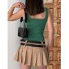 imageZeagoo Womens 2025 Sexy Square Neck Sleeveless Crop Tops Trendy Basic Ribbed Tank TopsDeep Green