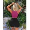 imageZeagoo Womens 2025 Sexy Square Neck Sleeveless Crop Tops Trendy Basic Ribbed Tank TopsHot Pink