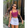 imageZeagoo Womens 2025 Sexy Square Neck Sleeveless Crop Tops Trendy Basic Ribbed Tank TopsHot Pink