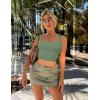 imageZeagoo Womens 2025 Sexy Square Neck Sleeveless Crop Tops Trendy Basic Ribbed Tank TopsLight Green