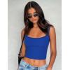 imageZeagoo Womens 2025 Sexy Square Neck Sleeveless Crop Tops Trendy Basic Ribbed Tank TopsRoyal Blue